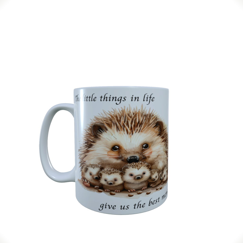 Hedgehog mug.. The little things in life.. ceramic mug